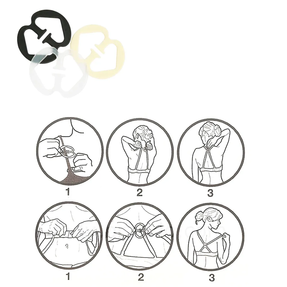 6 x Bra Strap Concealer Clip Perfect Lift Max Cleavage Control Racerback