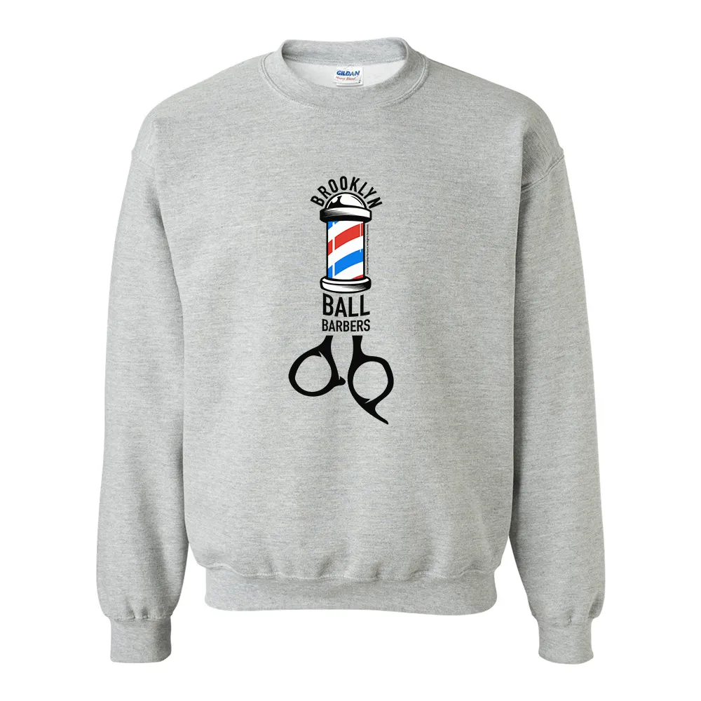 As Seen On Comedy Central Ball Barbers Logo Fleece Crewneck Sweatshirt