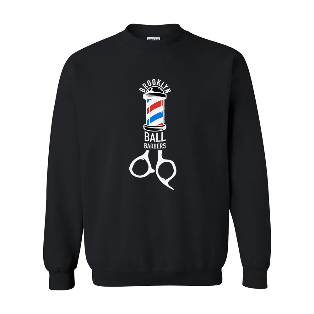 As Seen On Comedy Central Ball Barbers Logo Fleece Crewneck Sweatshirt
