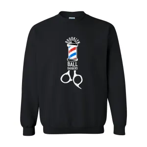 As Seen On Comedy Central Ball Barbers Logo Fleece Crewneck Sweatshirt