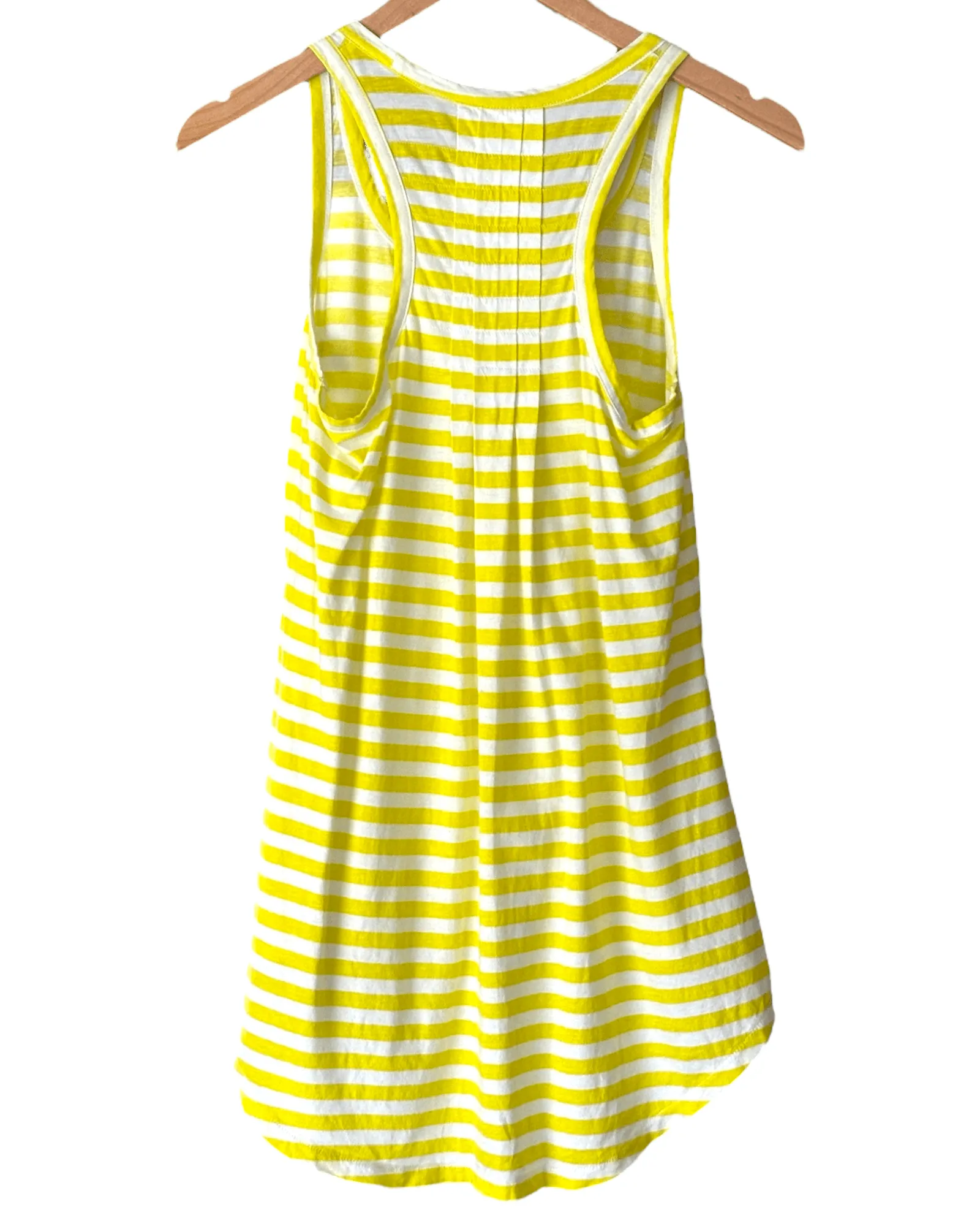 Bright Winter Yellow Stripe Racerback Tank Top