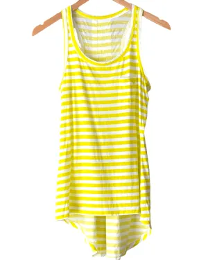 Bright Winter Yellow Stripe Racerback Tank Top