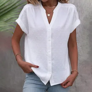 Camille | Classic Button-Up Cotton Blouse
