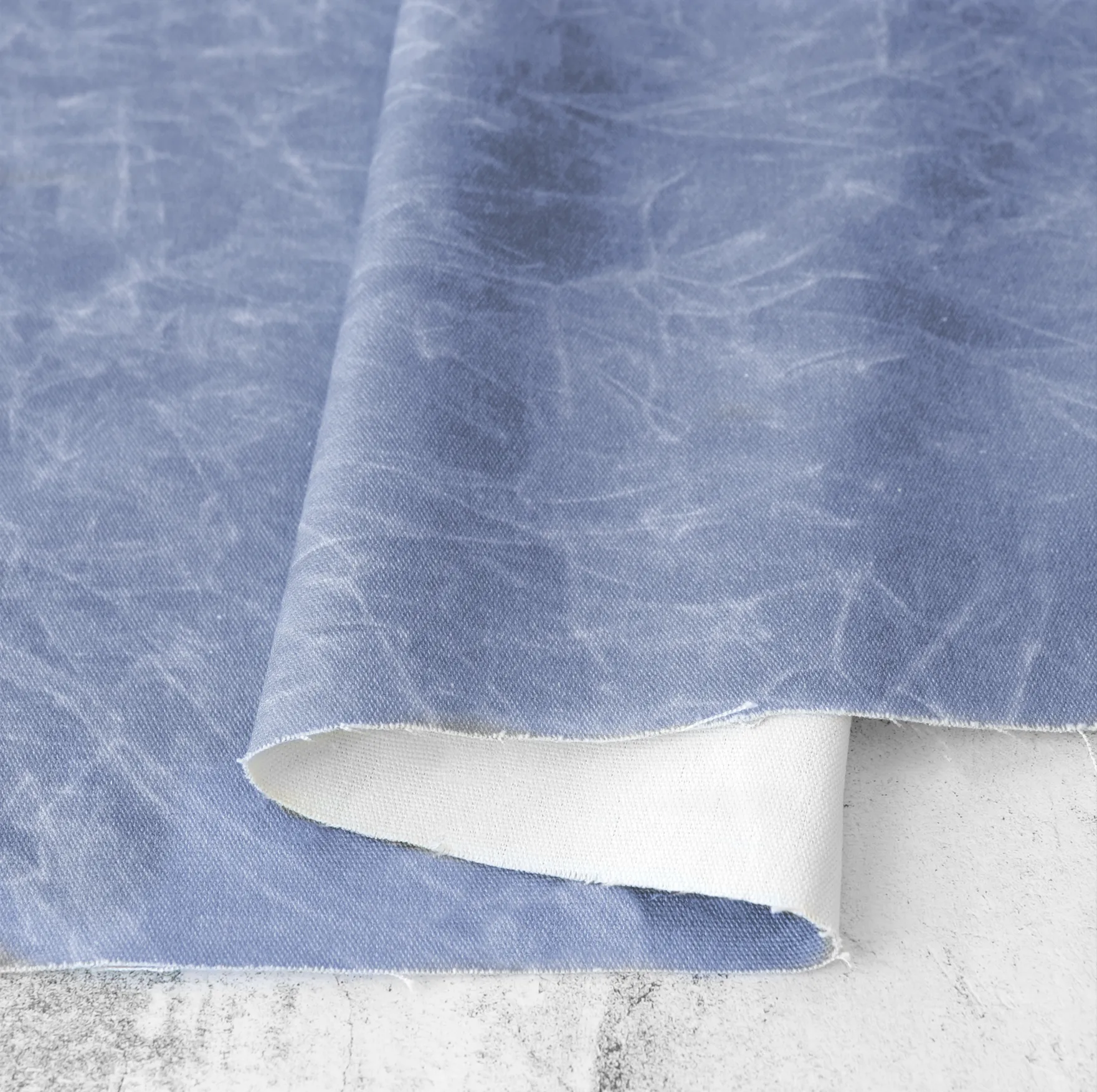 Chambray Faux Waxed Duck Canvas 1 Yard Cuts