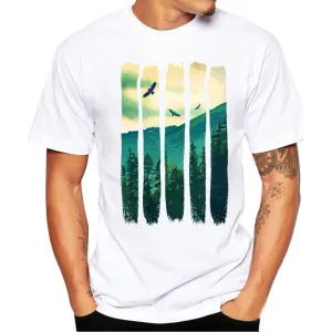 Feitong  2018 Men Printing Tees Shirt Short Sleeve T Shirt Blouse Fitness O-Neck Modal Fashion Causal T Shirts  Summer Top