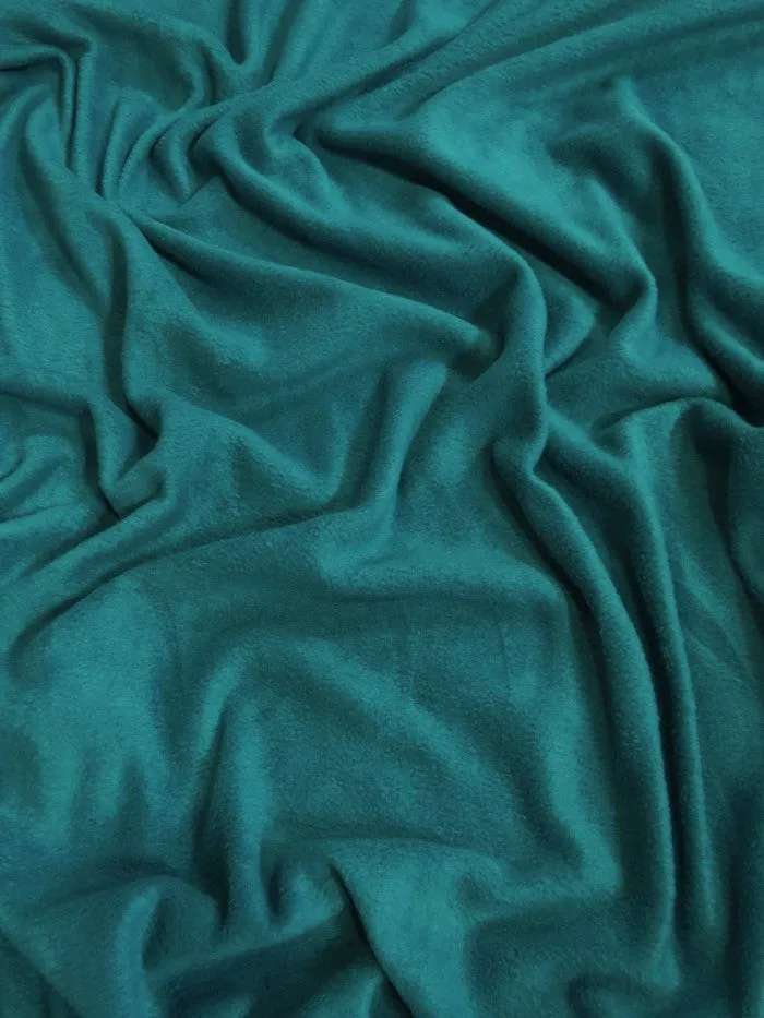 Fleece Fabric Solid / Green Blue / 30 Yard Roll