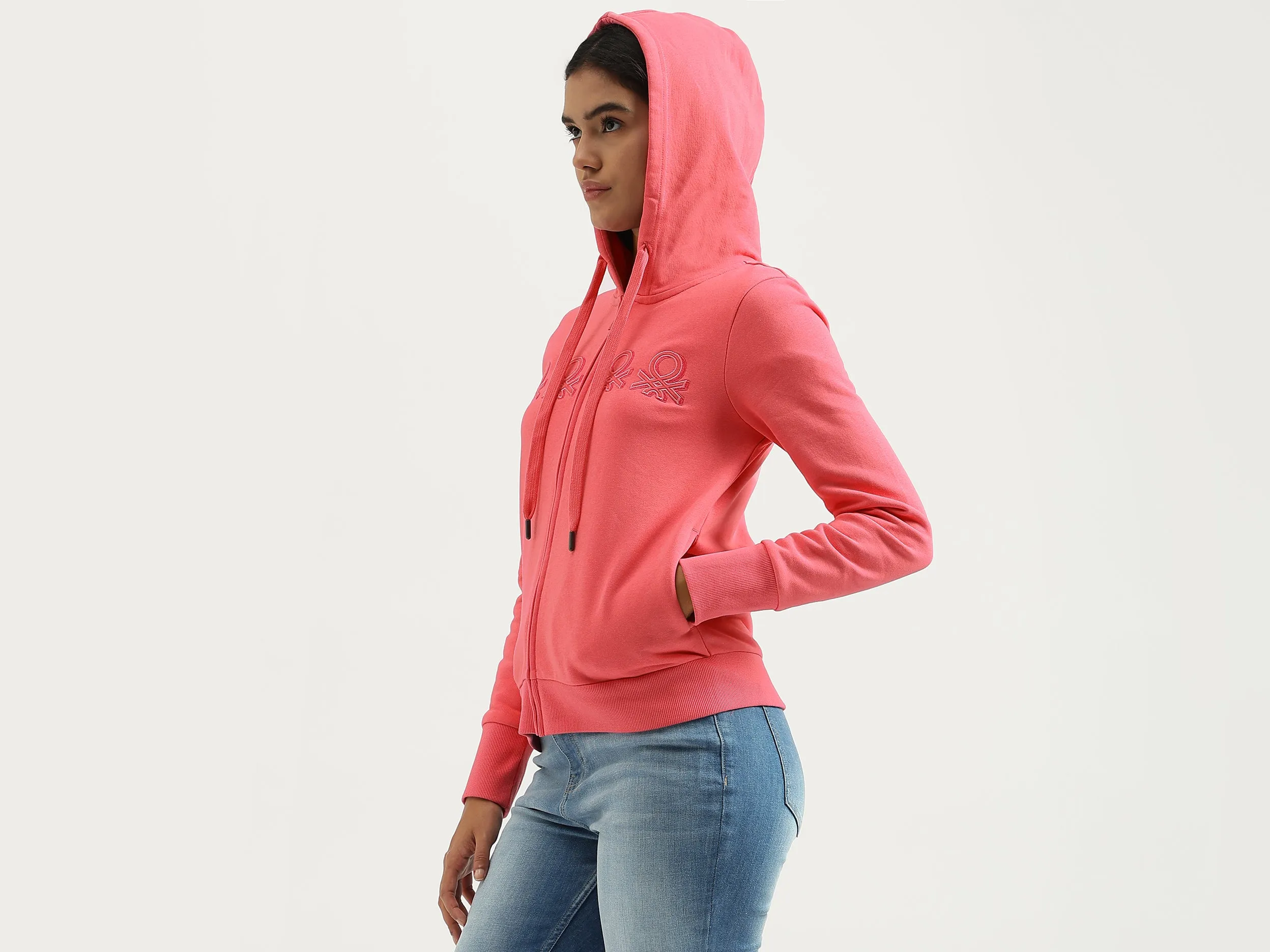 Hooded Neck Embroidered Sweatshirts