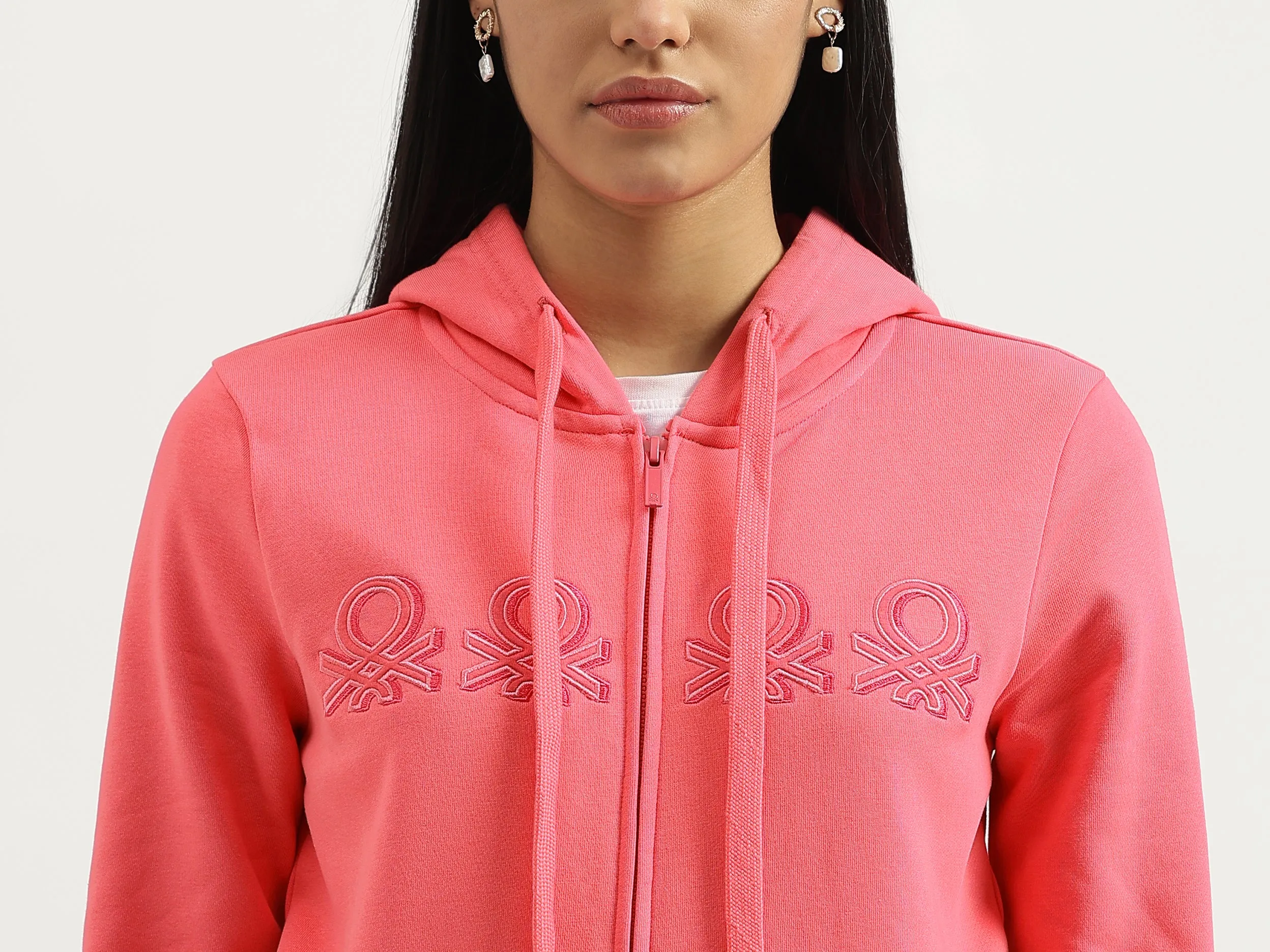 Hooded Neck Embroidered Sweatshirts