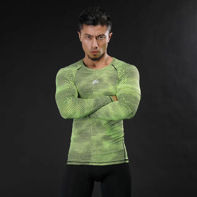 Mens Fitness Long Sleeves  T Shirt