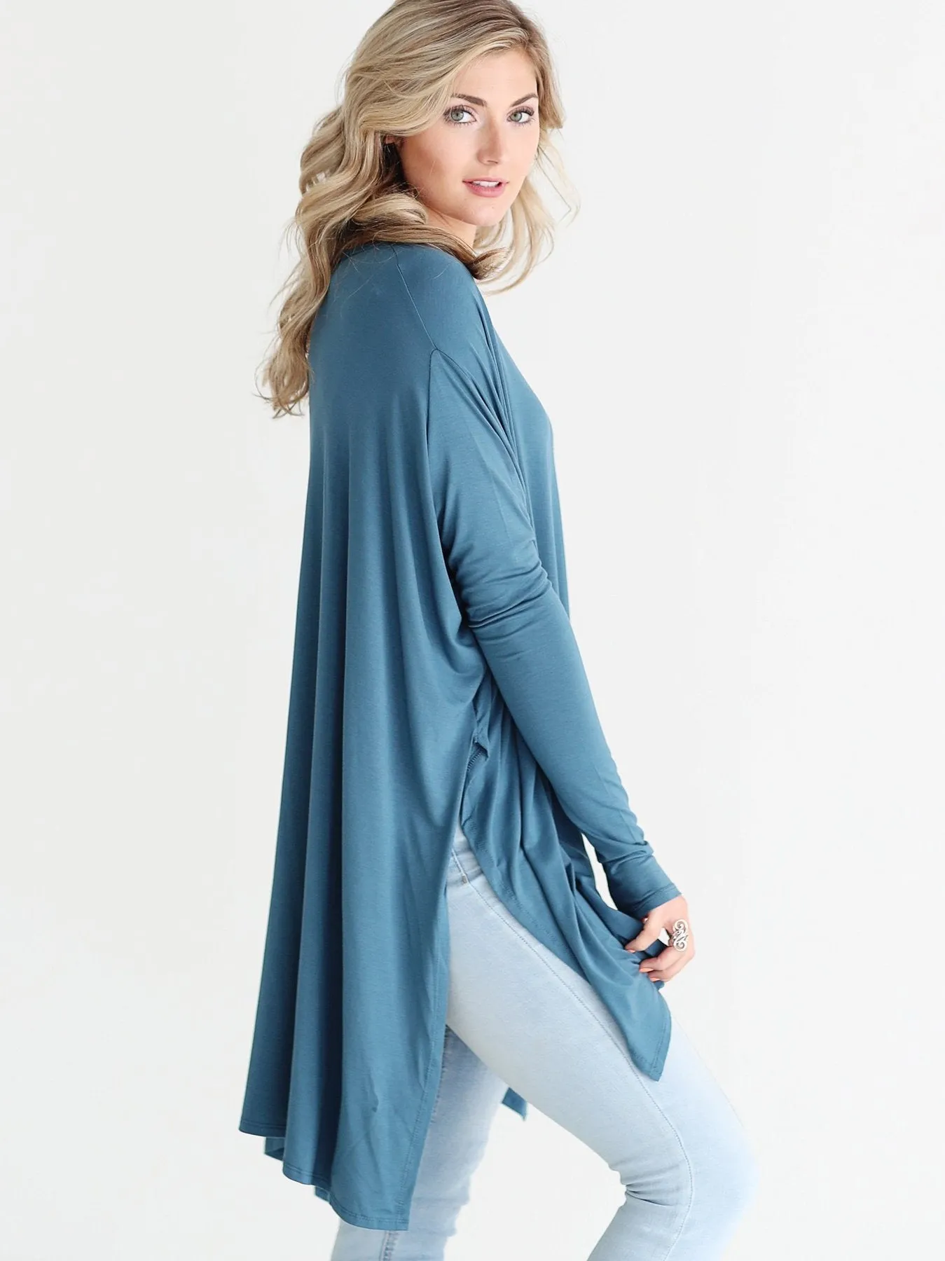 Midnight Teal Dlmn Oversized Tee