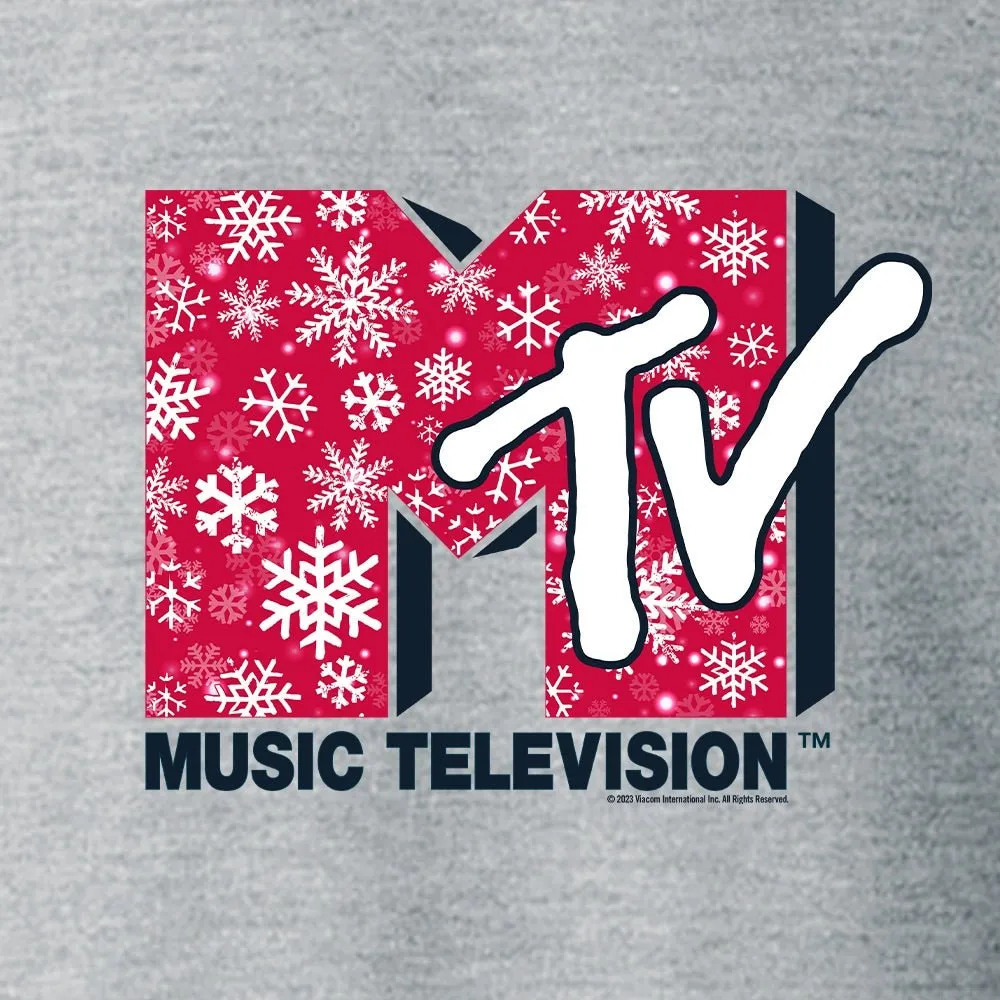 MTV Gear Snowflake Logo Fleece Crewneck Sweatshirt