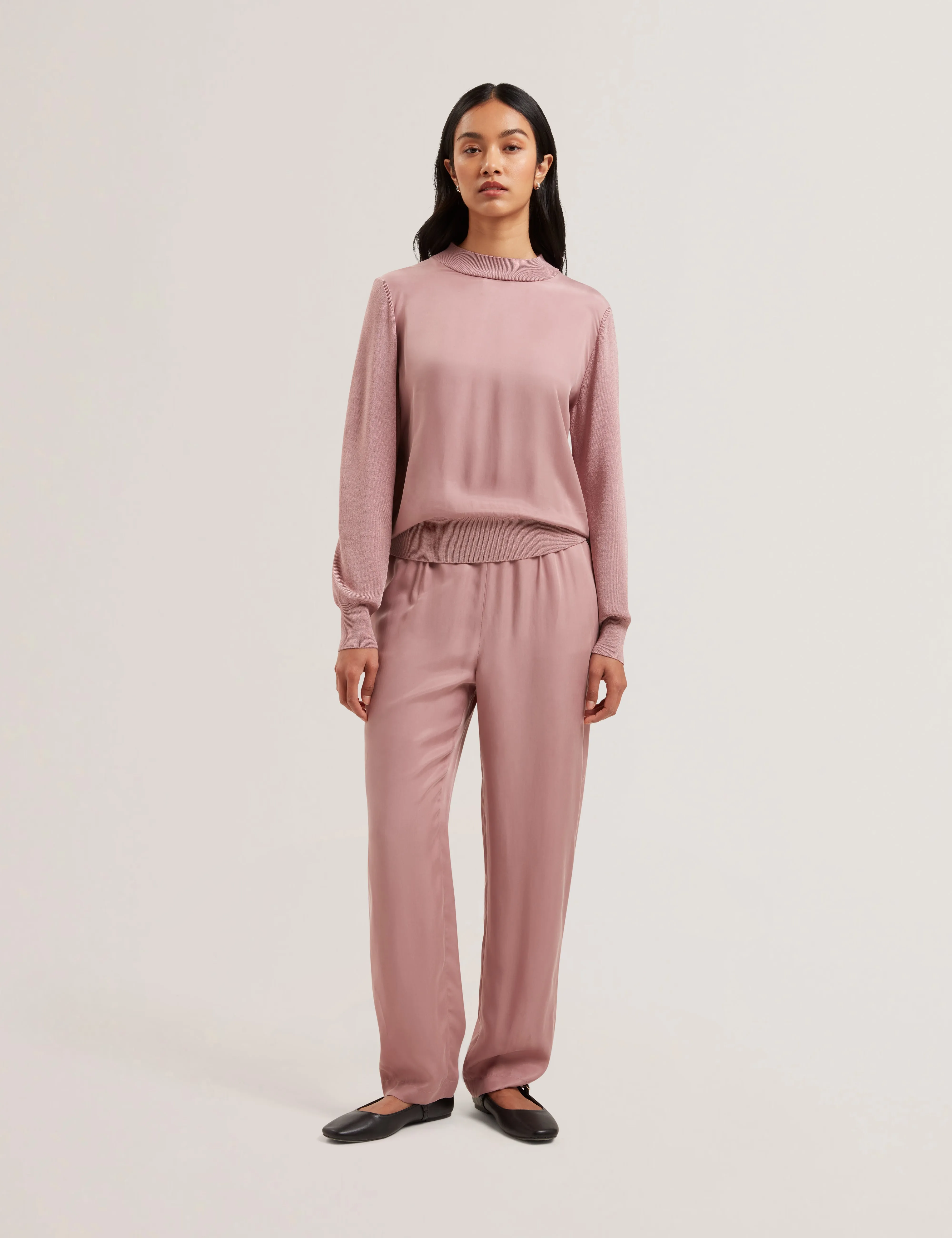 Plumon Cupro Tapered Trouser Dusky-Pink
