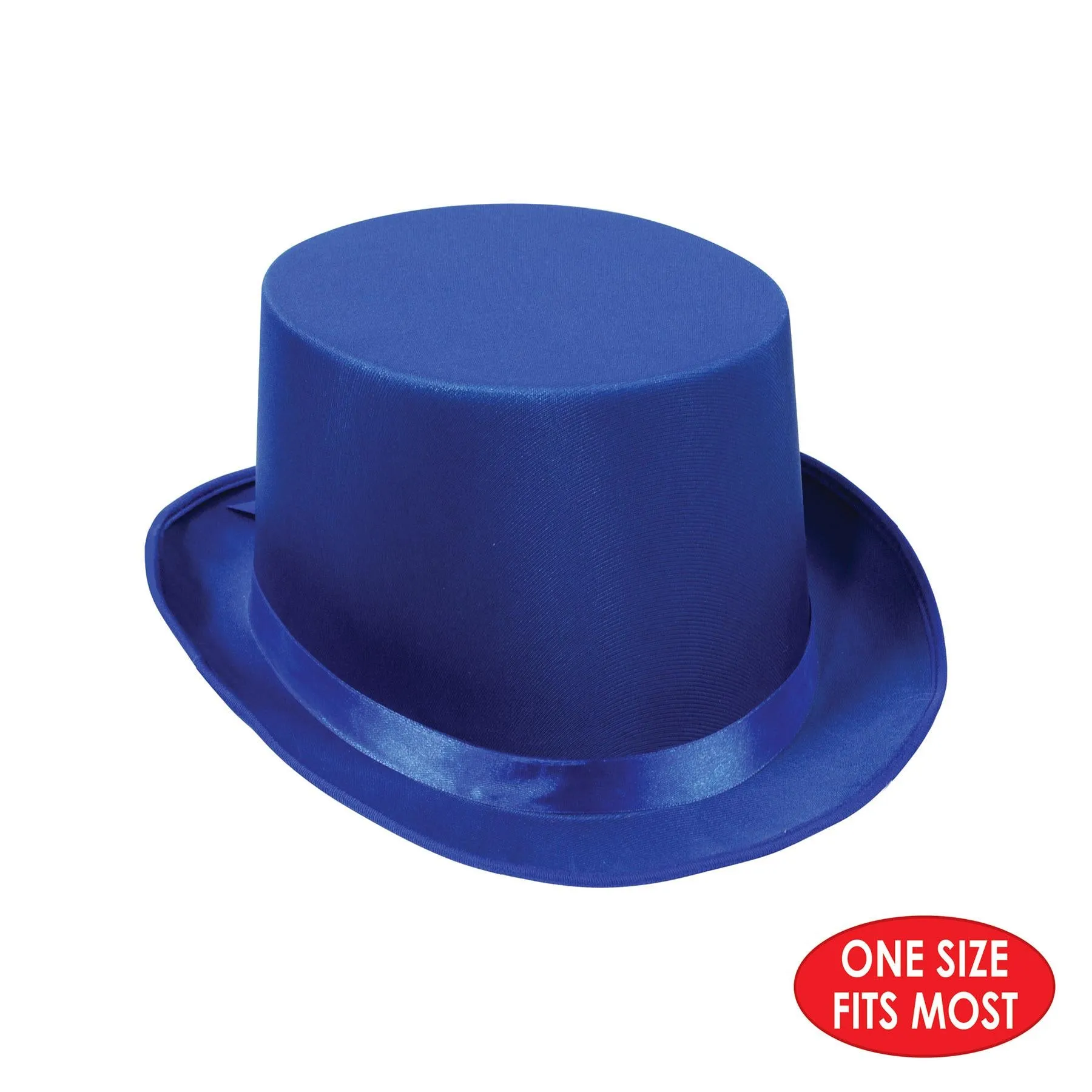 Satin Sleek Top Hat - blue