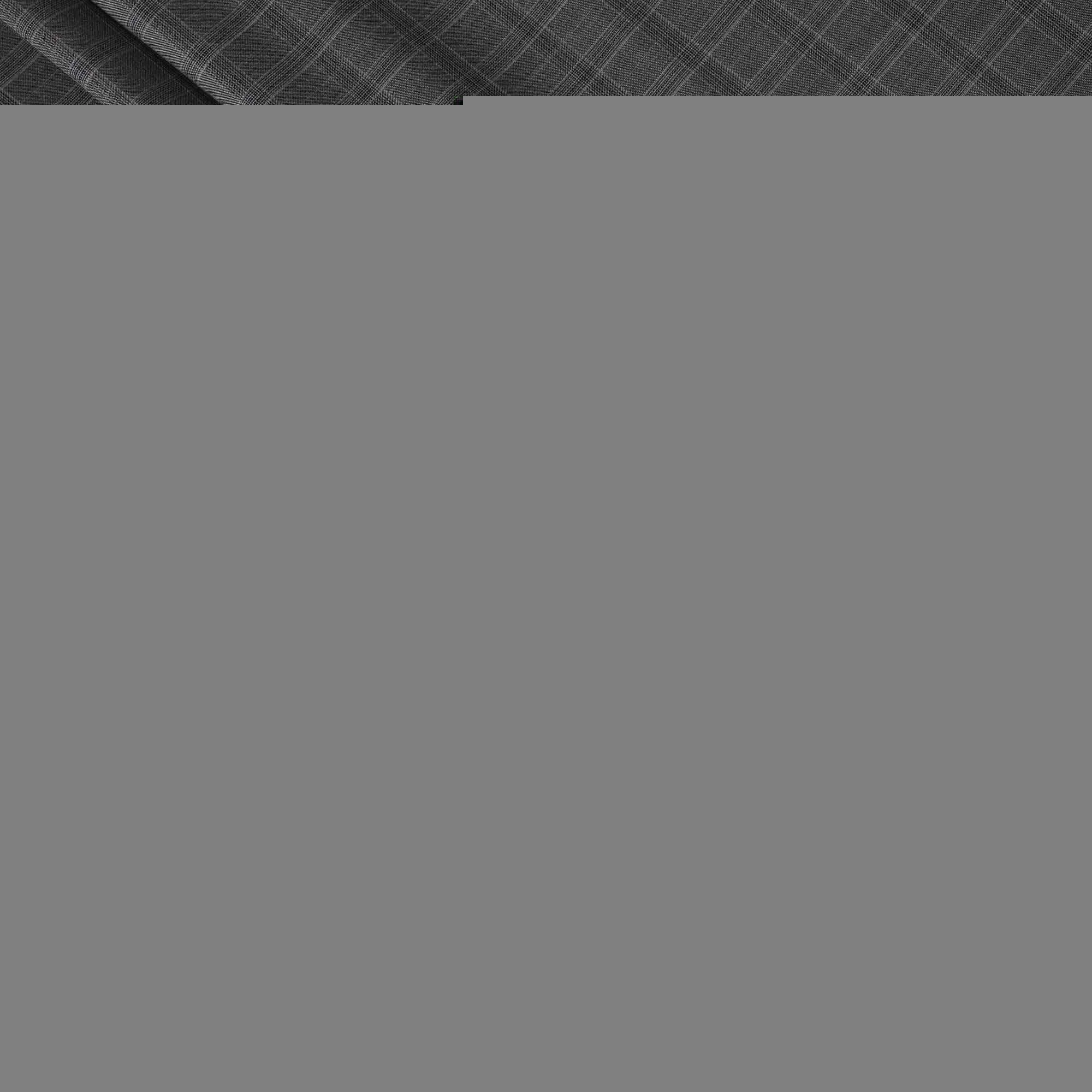 Seal grey Premium Italian wool suiting fabric with light pink checks design-D11445