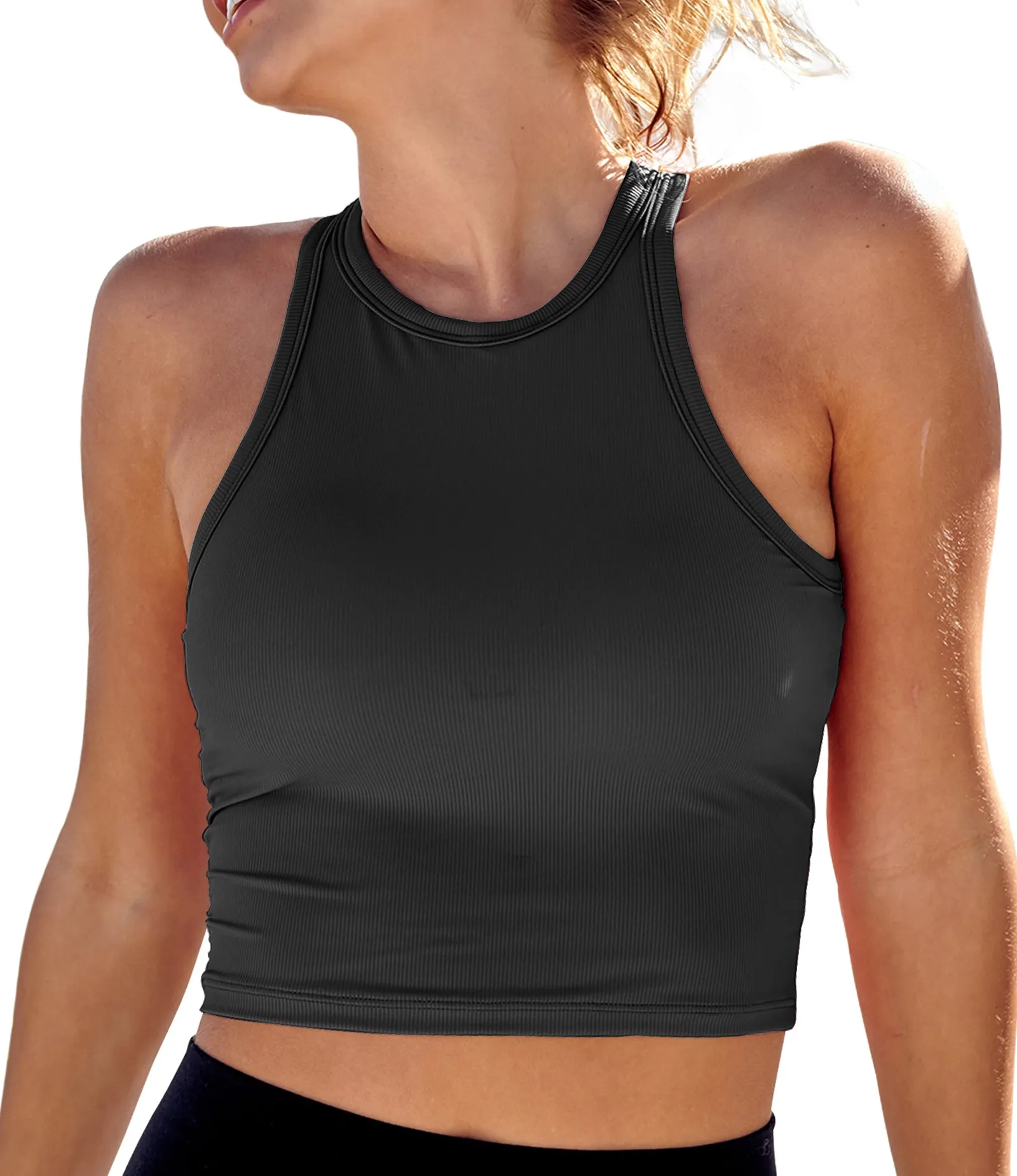 Sleeveless Sports Bra Racerback Workout Top