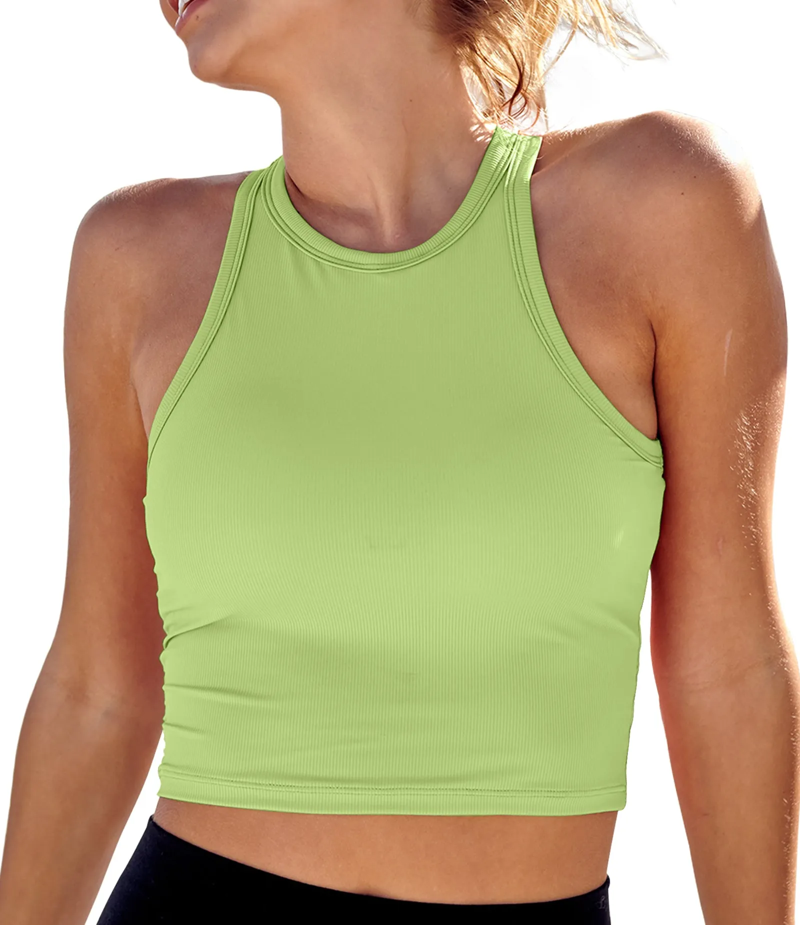 Sleeveless Sports Bra Racerback Workout Top