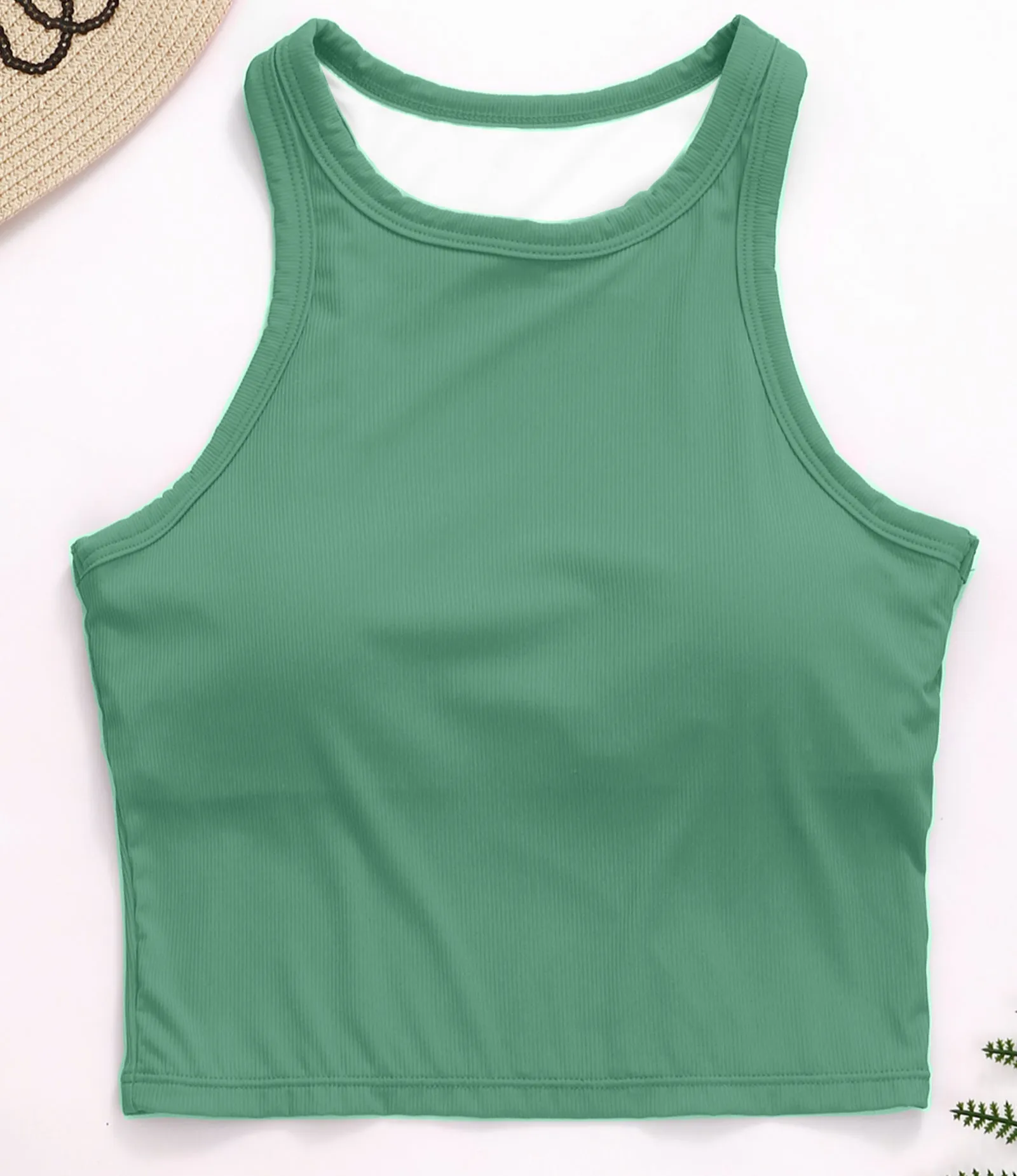 Sleeveless Sports Bra Racerback Workout Top