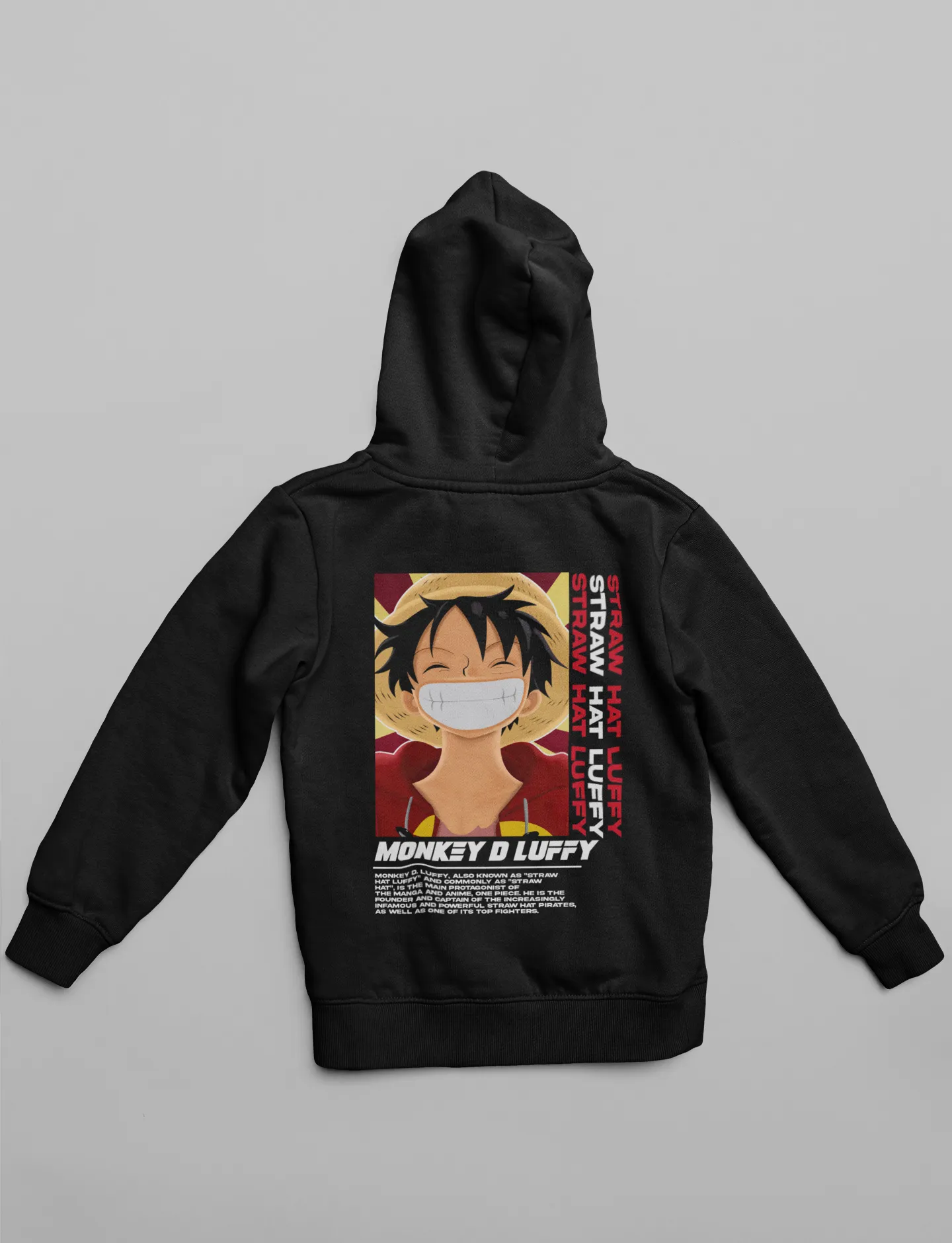 The Pirate King- Monkey D Luffy- (Double Sided Print): Anime: WINTER HOODIES