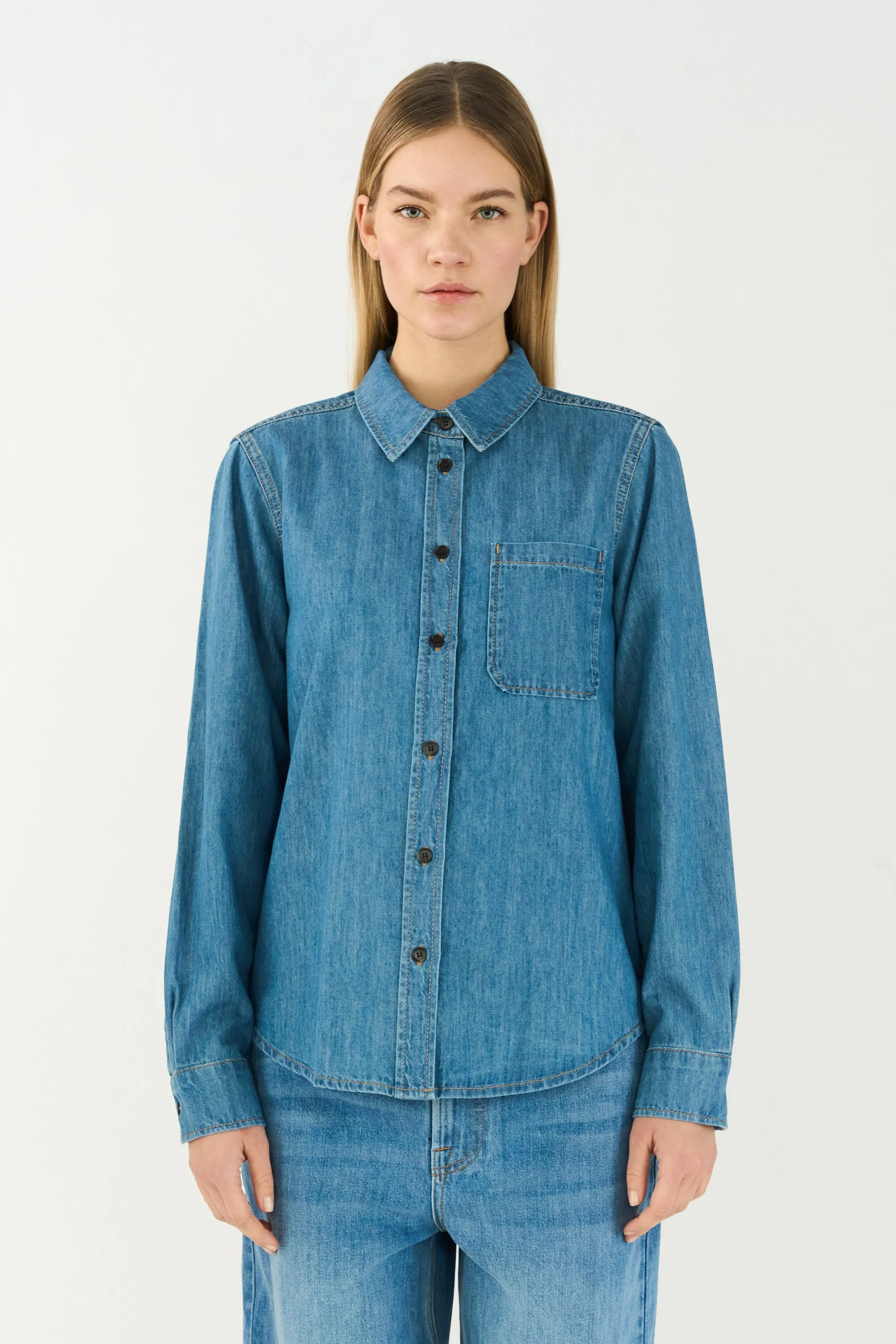 TRW-Hepburn LS Shirt Wash Bright Boston