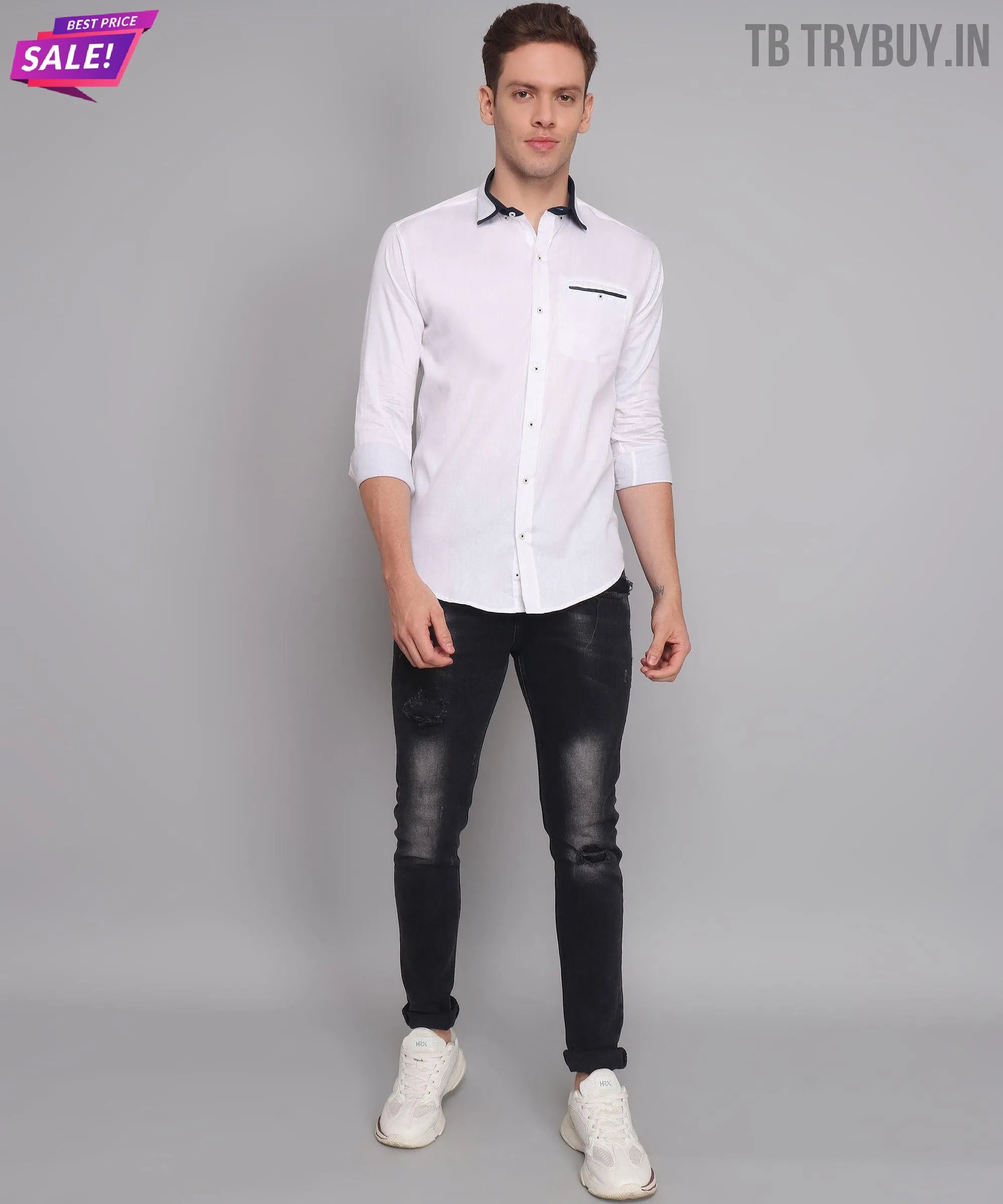 White Shirt for Men | 100% Cotton