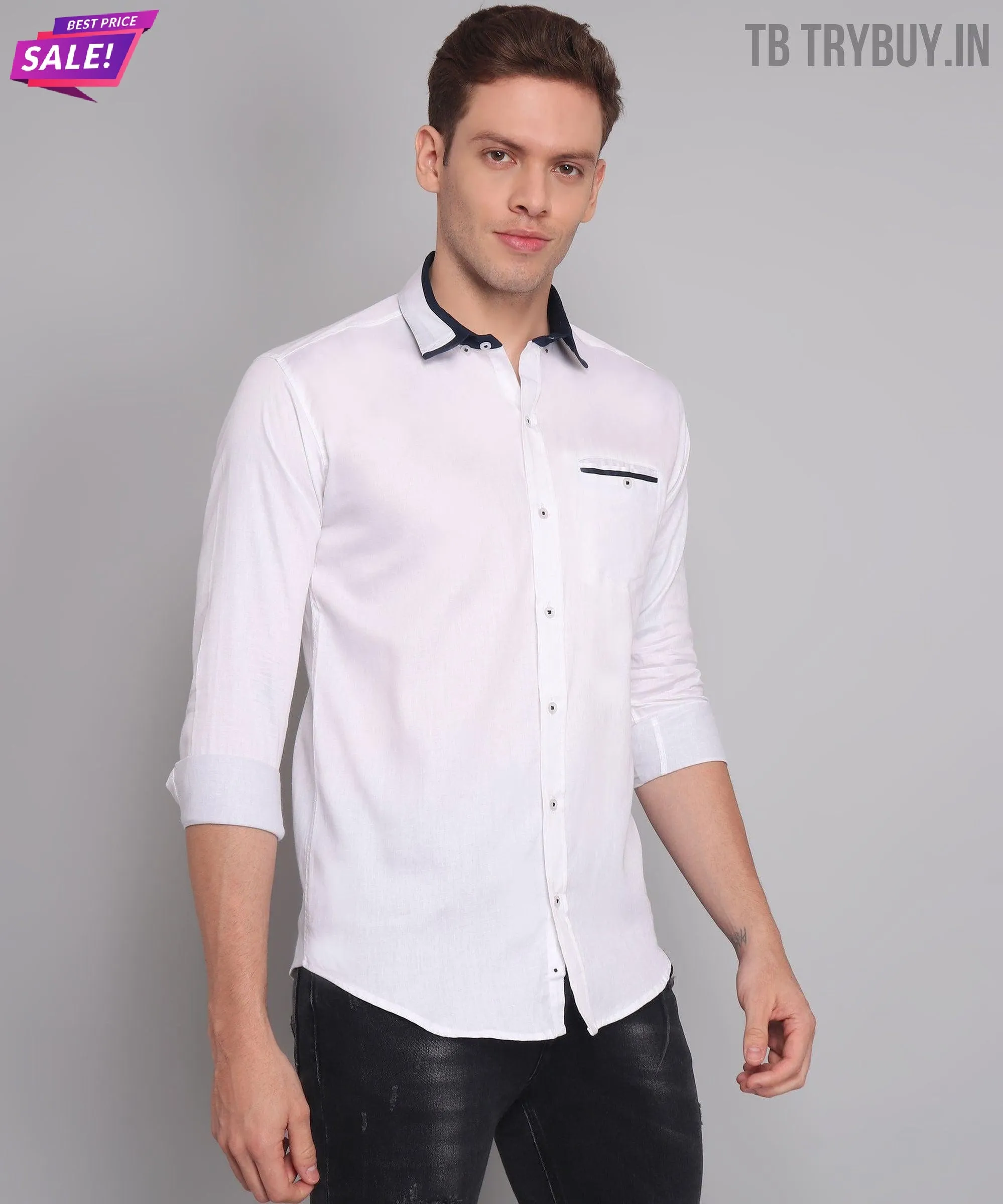 White Shirt for Men | 100% Cotton