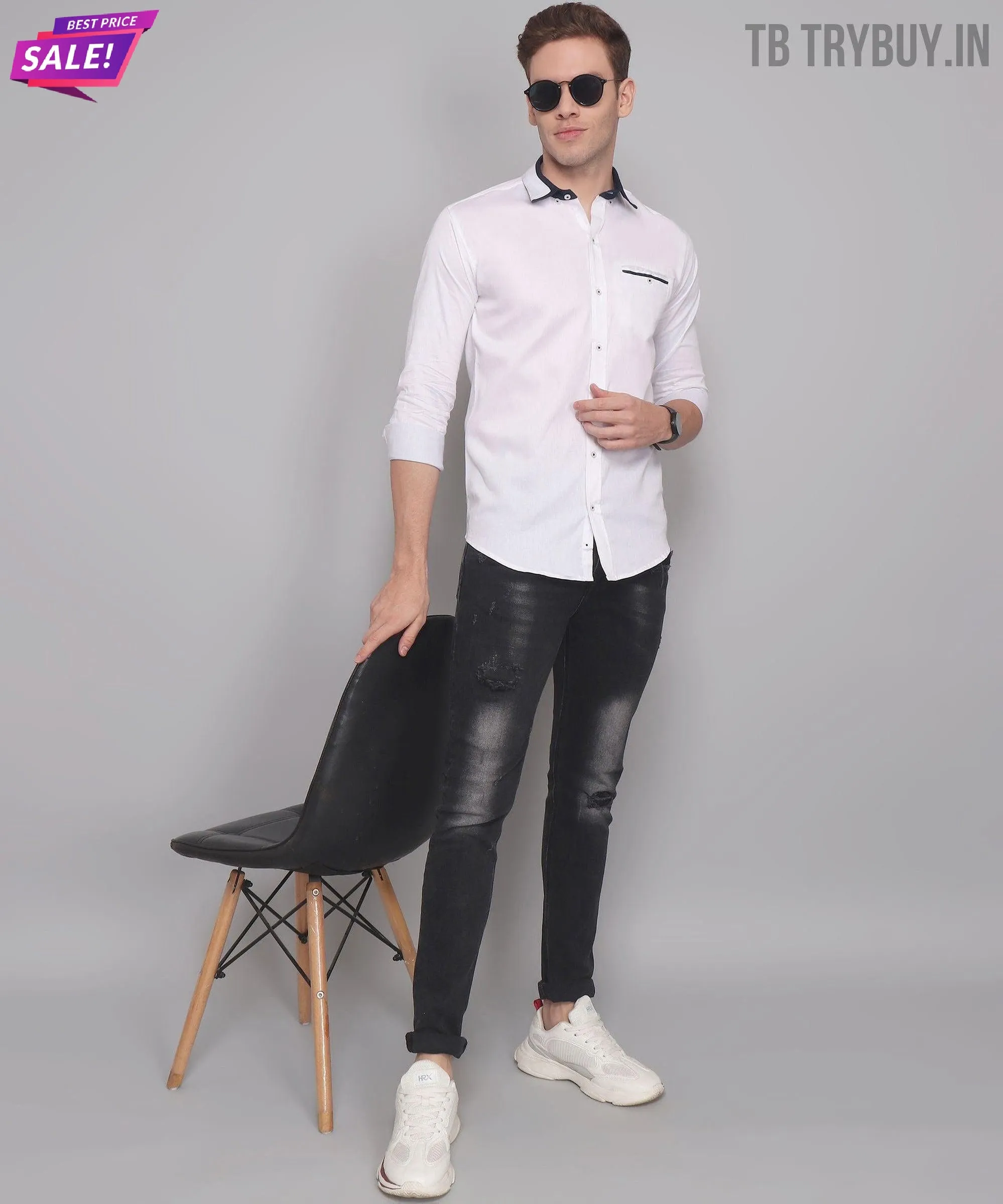 White Shirt for Men | 100% Cotton