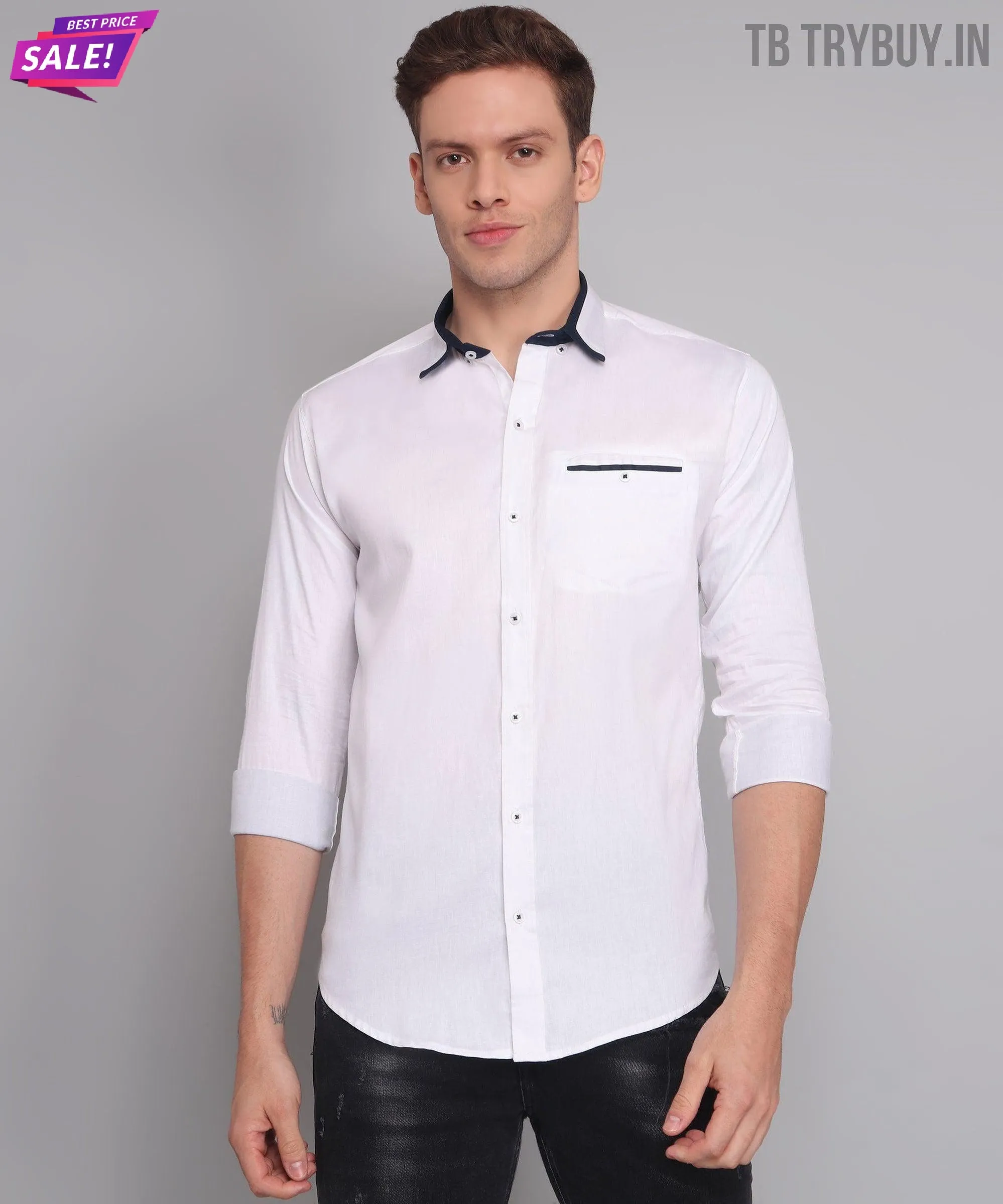 White Shirt for Men | 100% Cotton