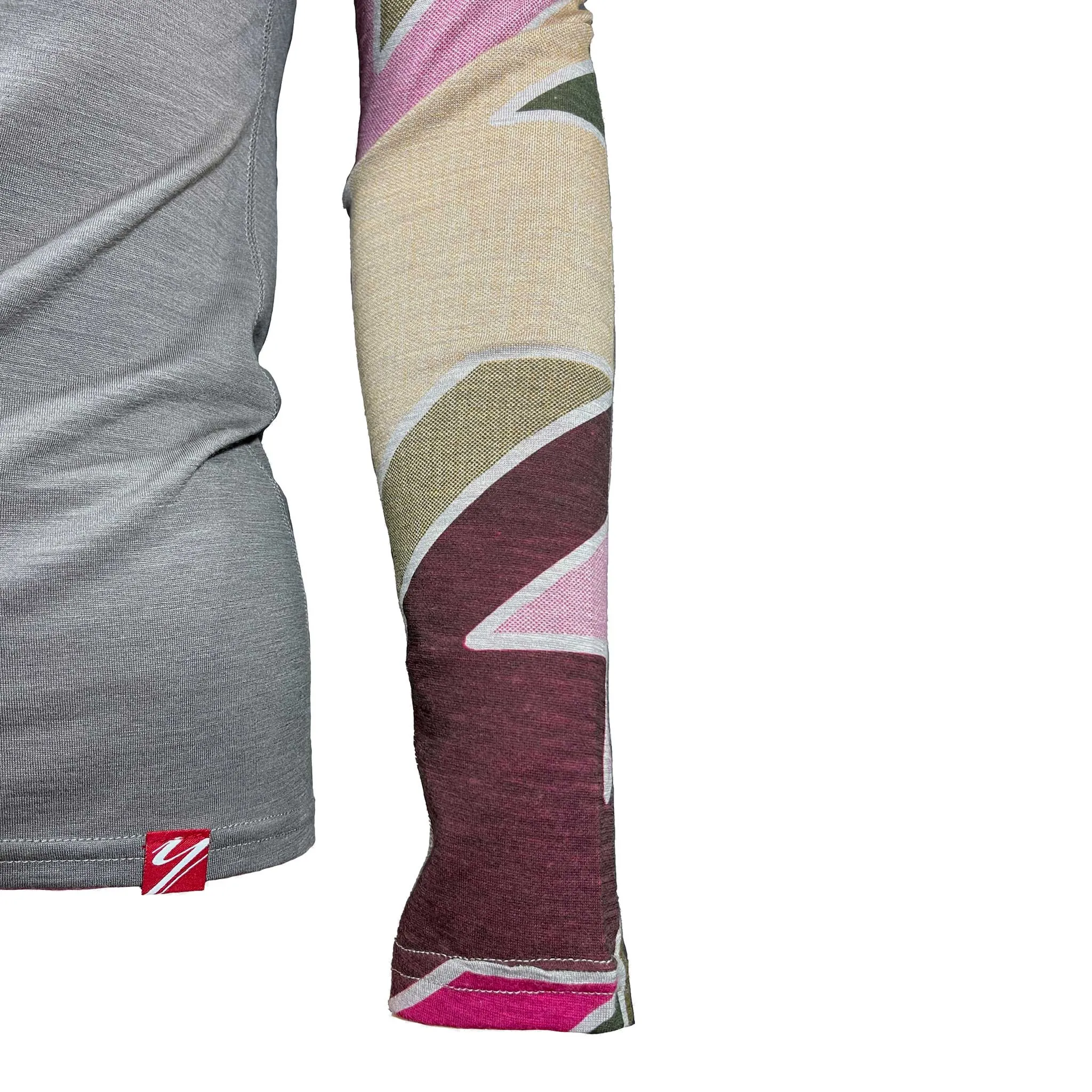 Women's Houndstooth Long Sleeve Merino | Grey